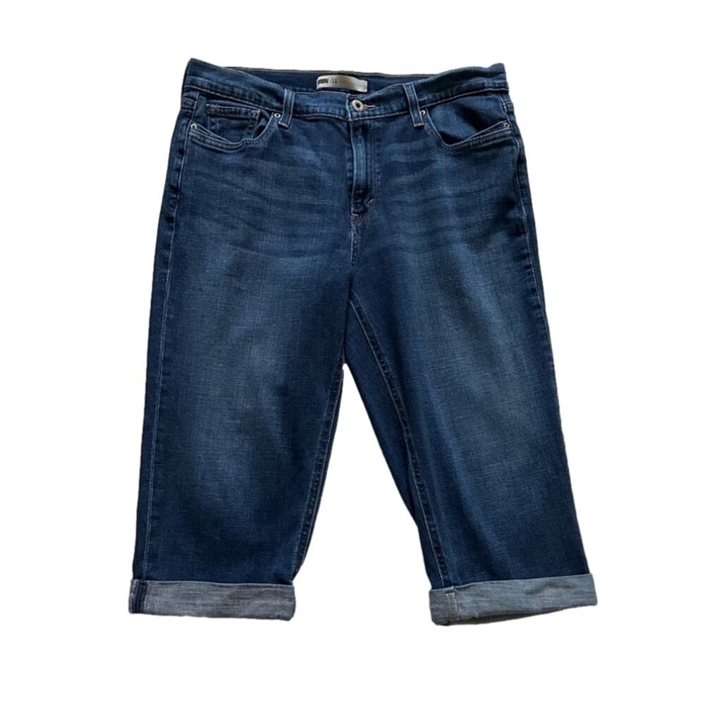 Levi's Dark Blue Cropped Denim Capris